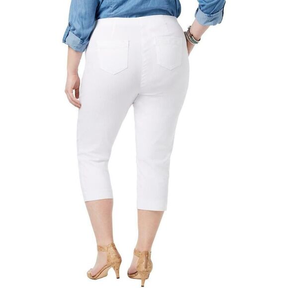 Style & Co White Mid Rise Comfort Waist Capris 22W - Picture 2 of 11